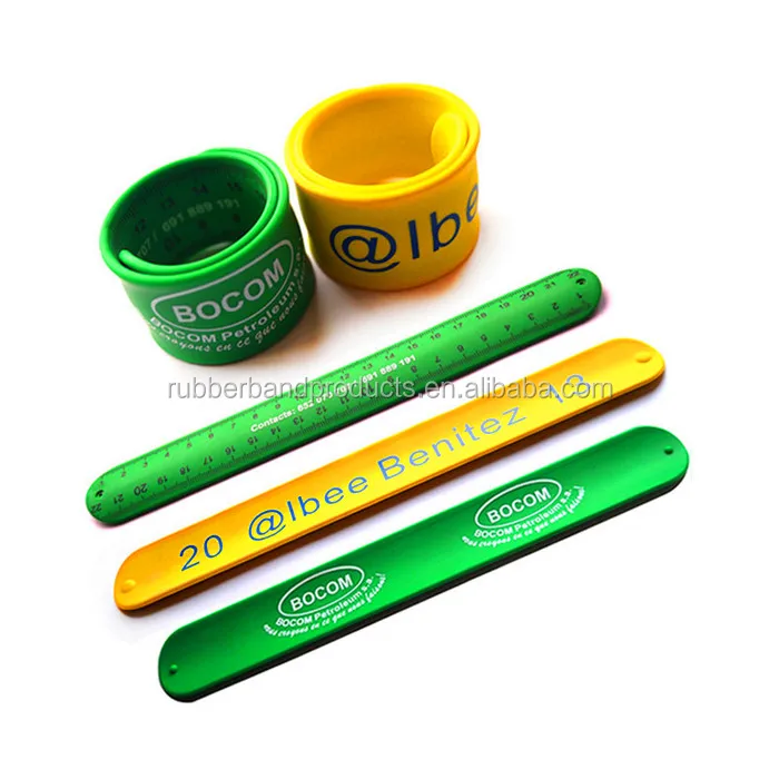 Cheap Custom Blank Silicone Slap Bracelet , Silicone Wristband With Customer Logo