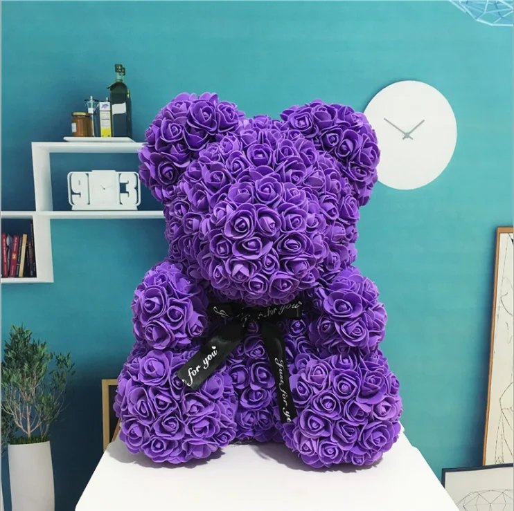 
Artificial Flowers Rose Teddy Bear for Mothers day gifts rose rabbit 