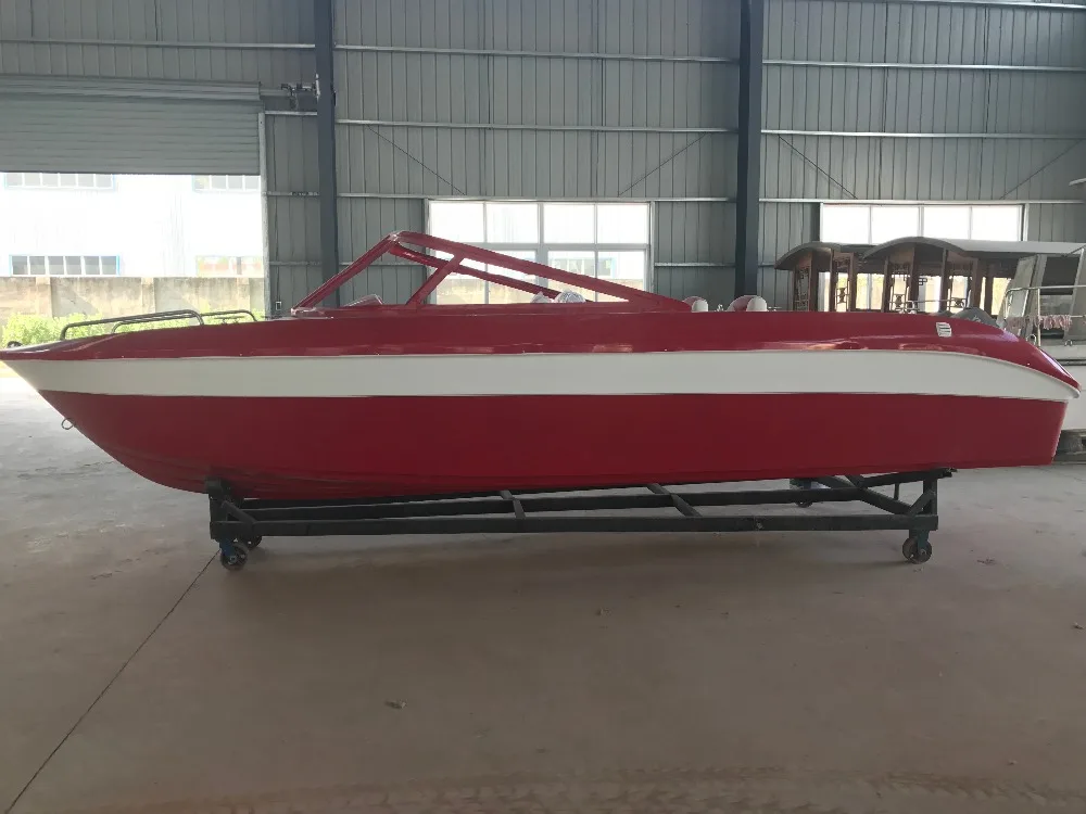 SANJ Стекловолоконная высокоскоростная маленькая Спортивная моторная лодка, рыболовная фабрика