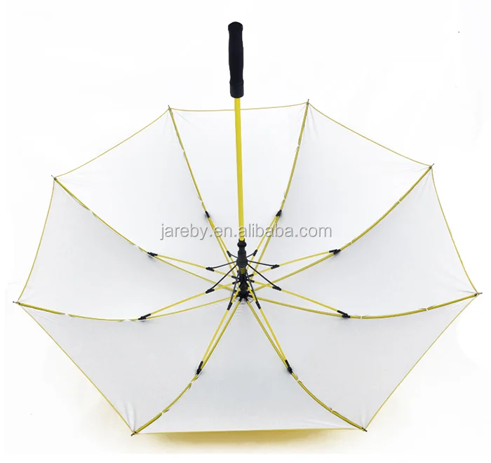 customized uv protection pongee yellow frame multi-color golf umbrella