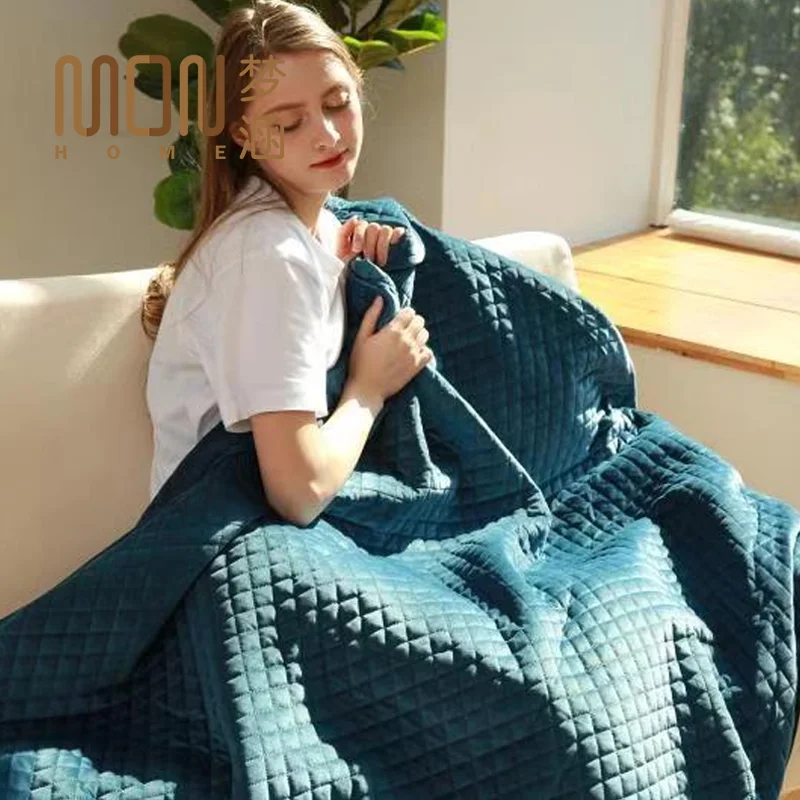 Hot sale OEM fancy 15 lb rested comfort custom weighted blanket
