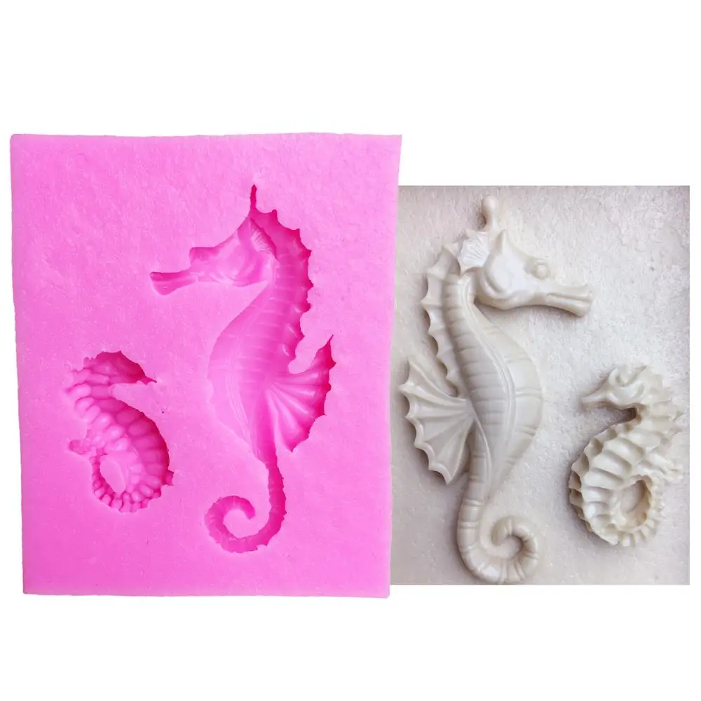 
Cake Tools silicone foundant mold sea horse seahorse mould for cake decoration 