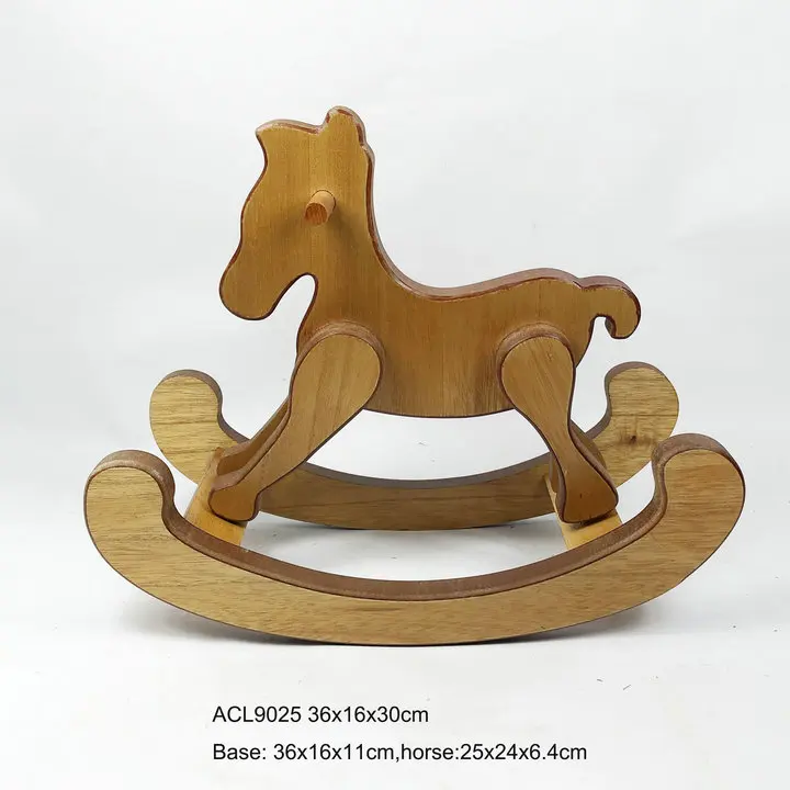 
custom laser cut hand carve wood decorative rocking horse 