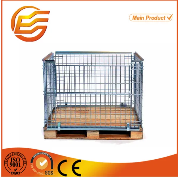 euro folding mesh pallet cage folding cage pallet