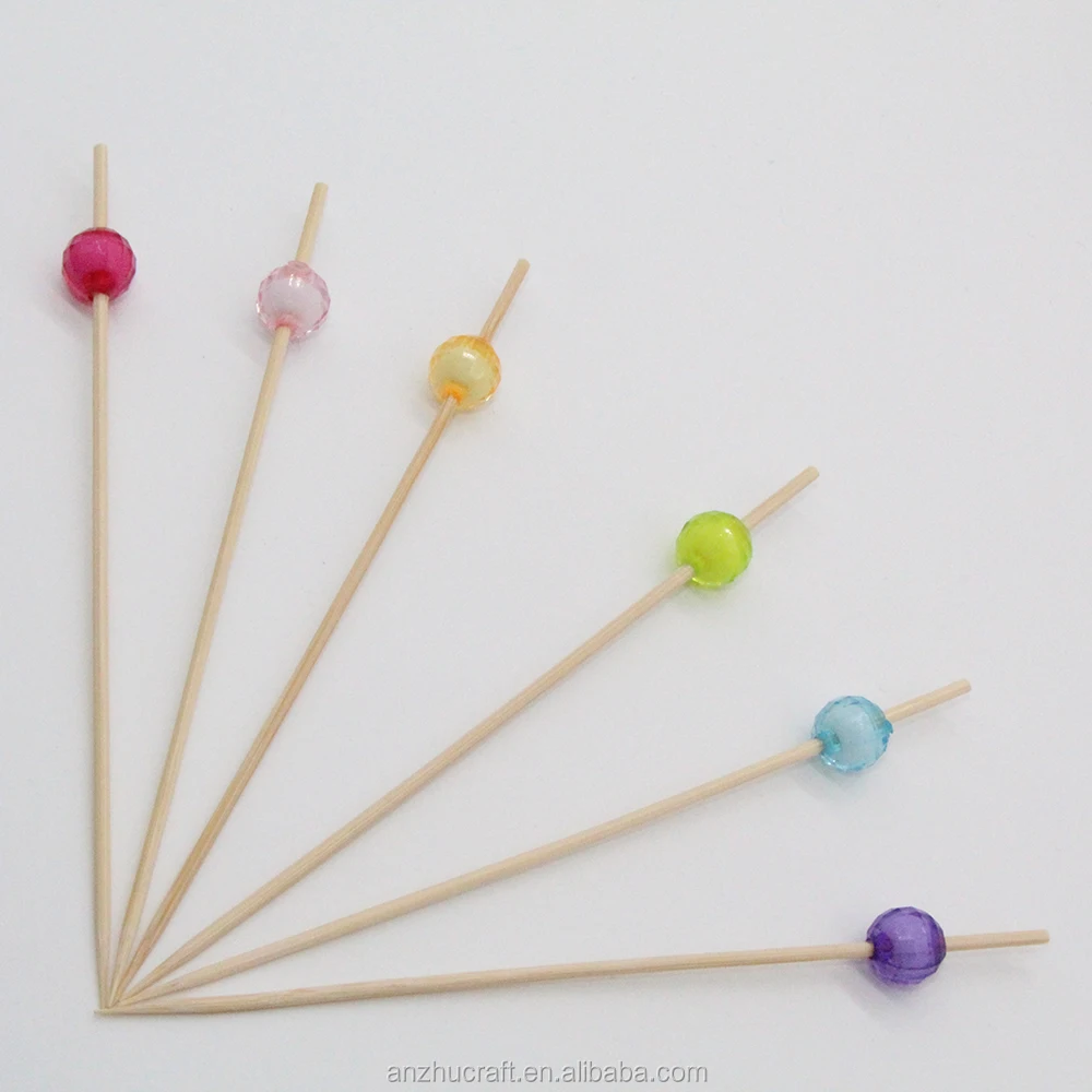 Wholesale decorative turkish wooden bamboo food picks kebab skewers