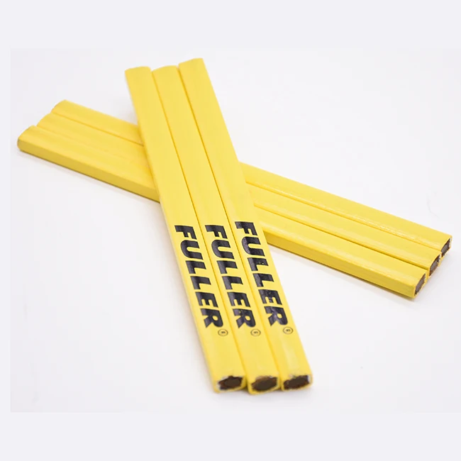 
Promotional cheap standard rectangular wooden carpenter pencil 