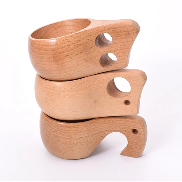 Горячая Распродажа ручная работа натуральная буковая древесина скандинавский финский традиционный портативный Кубок Kuksa