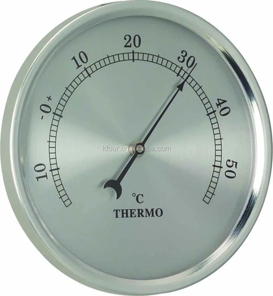 Metal weather station accessories with barometer thermometer hygrometer and clock mechanism movement