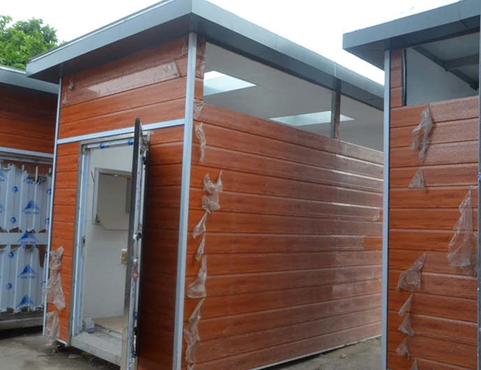 Custom foshan low cost heat resistant modern container light steel luxury small prefab house villa for warehouse