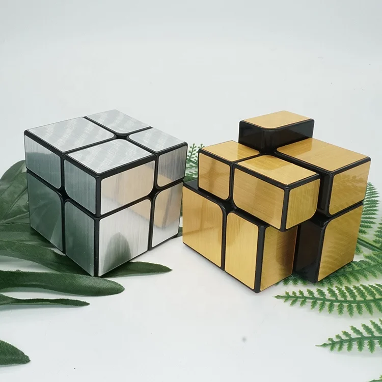 New design YONGJUN 2x2 MIRROR CUBE silver gold high quality magic cheaper plastic Educational toys