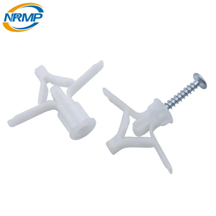 Nylon plastic butterfly toggle anchor