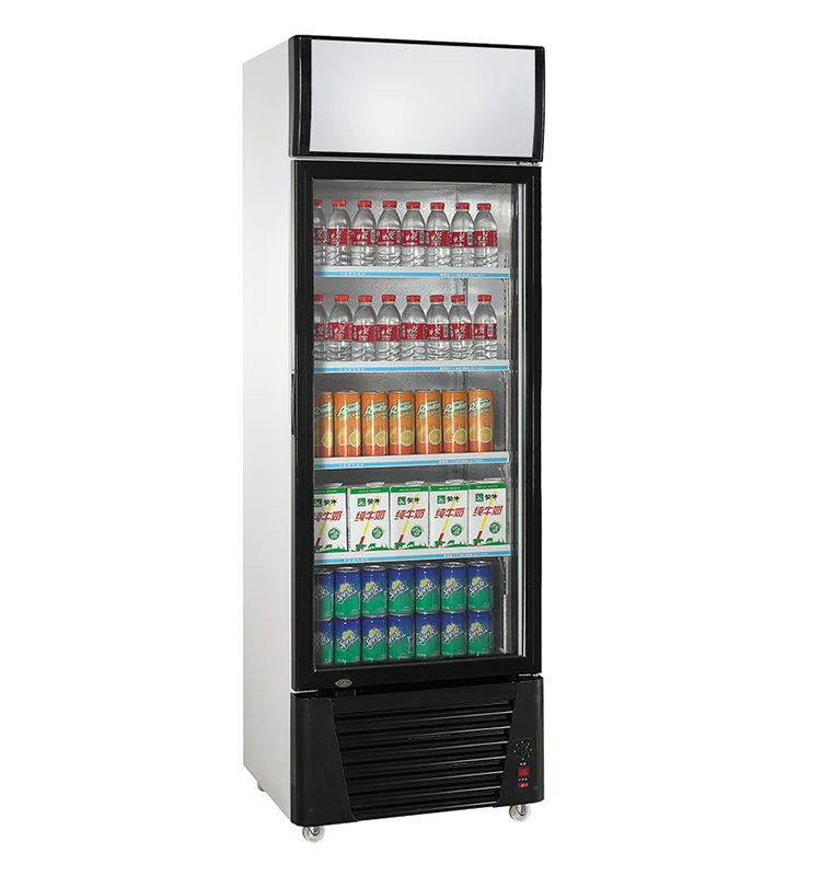 Vertical commercial chiller drink cooler 4 doors cooler