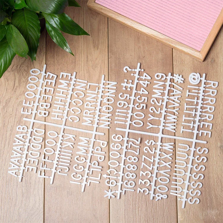 
wooden product gift craft IBEI Creative Home Decoration Felt Message Board with Oak Wood Frames and 340 Plastic Letters 