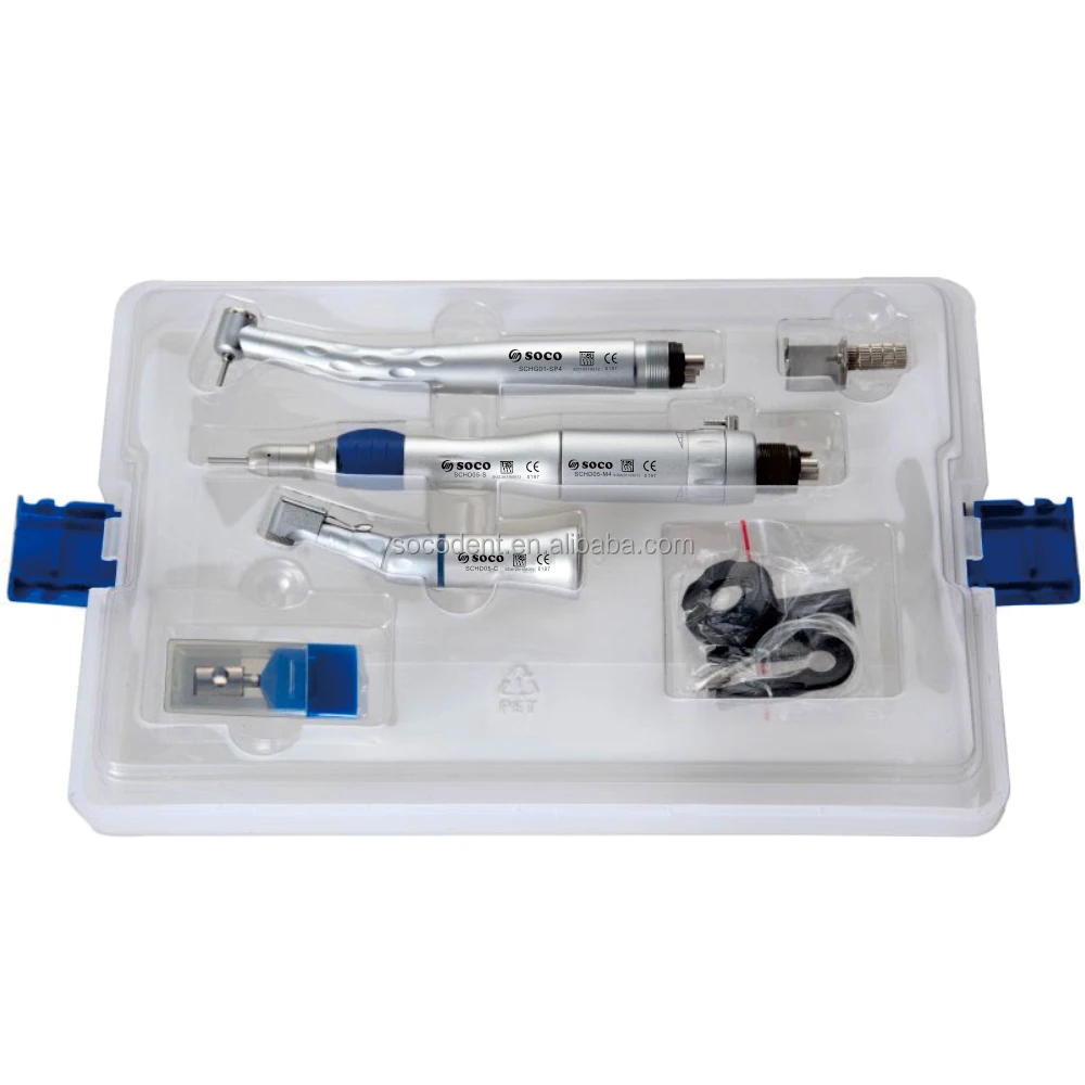 
SOCO dental handpiece complete kit/student kit with high and low speed handpiece (free 1 cartridge) 