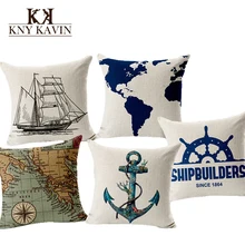 European Navigation Maps Cushion Home Car Throw Pillows New Arrivel Brand Cushions Funda Cojines Decorative Throw Pillow HH503