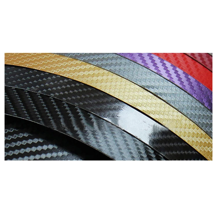 1.52*20m Super Glossy Black Car Wrap 3D Carbon Fiber Vinyl Sticker