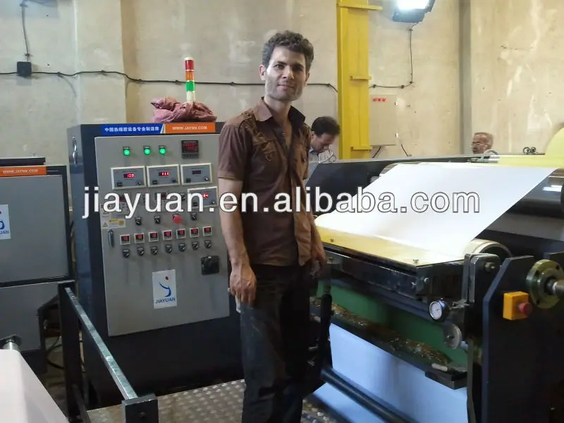 Wenzhou jiayuan JYT-B Double Side Foam Tape hot melt adhesive Coating Machine for double side tape, foam tape, adhesive tape