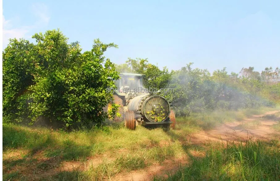 trailer tank boom air blast sprayer use in orchard vineyard fruit farm