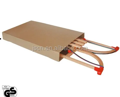 
2014 New Improved Fold Wood Snow Sledge Sled Sleigh 