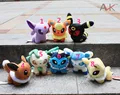 free shipping 10pcs set hot sales Movie anime 8styles pokemon plush toys baby kids security Q