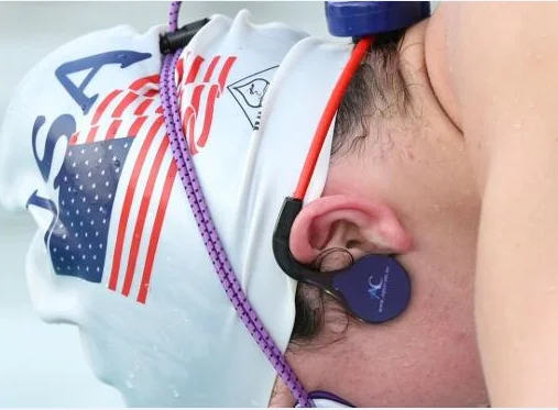 1 Set of H-902 Wireless Waterproof Radio Headphone for Swimming Coaching Underwater Live Audio