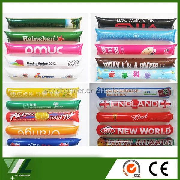 
noise making cheerleader inflatable pvc banger air stick 