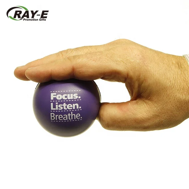 Round Stress Ball Assortment Stress Relief Toys for Kids and Adults Promo Custom Logo Printed PU Stress Ball