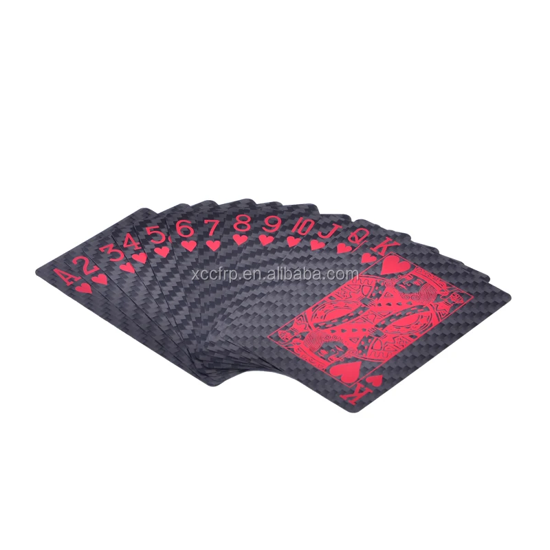 Cool 3k Carbon Fiber Playing Cards Deck Customized Poker Cards