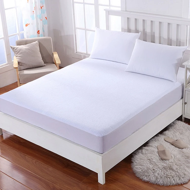 
Soft 100% terry cotton breathable Mattress Protector Pad Cover anti bed bug mattress cover hotel waterproof mattress protector 