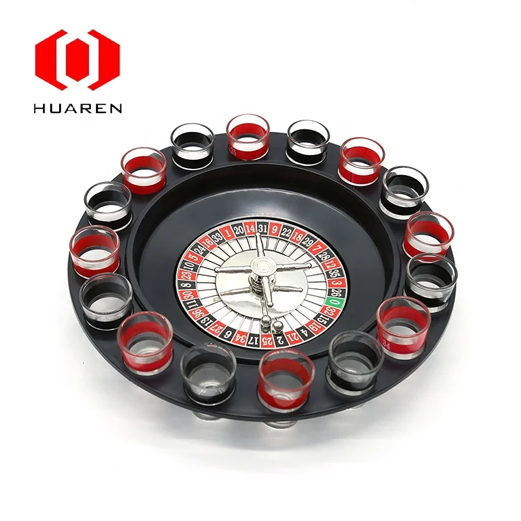 Bar Pary Games Adult Russian Turntable Roulette machine Spin the Wheel Shot Drinking Game Set with 16 cup for adult 2-8 people