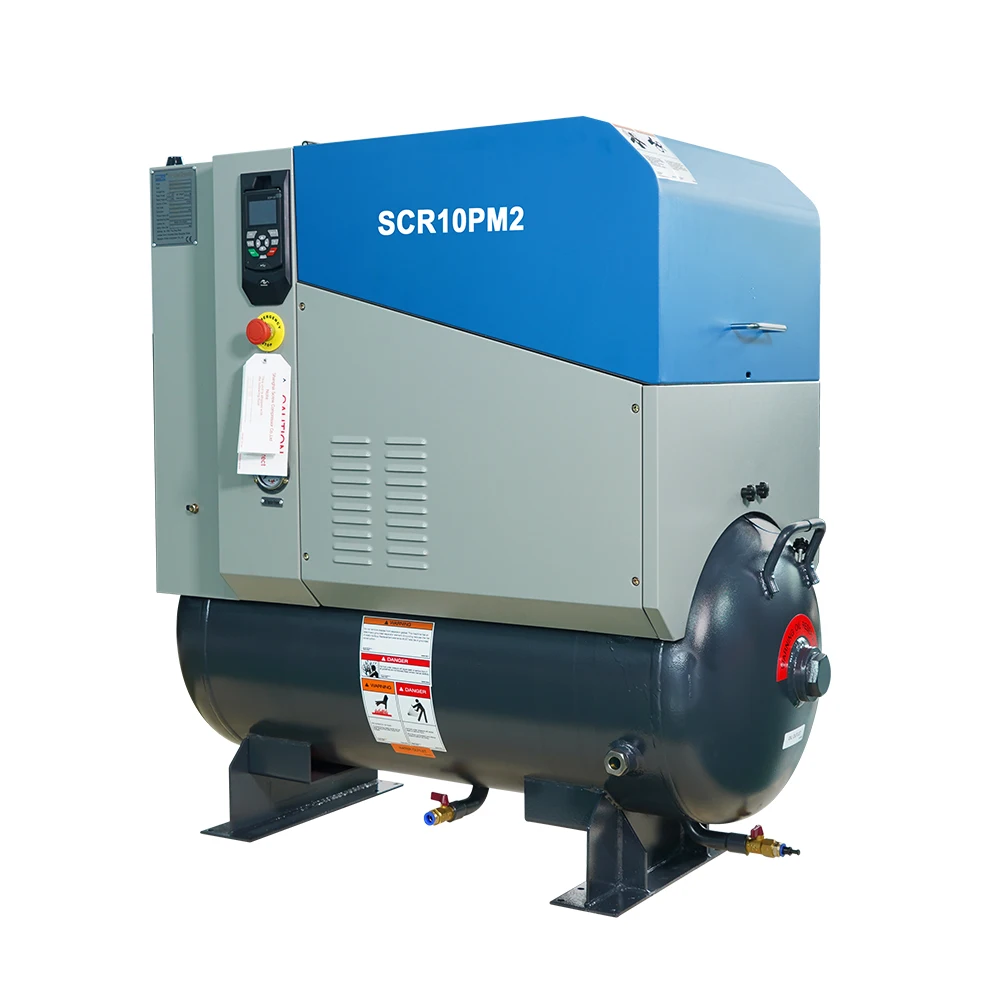  7.5kw 10hp маленький Стационарный винтовой воздушный охлаждающий компрессор PM с баком