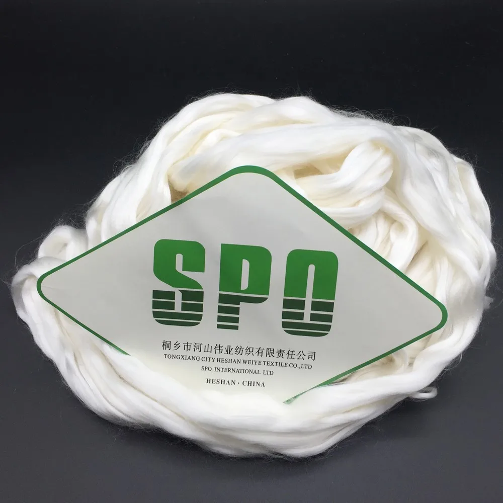 Banana silk fiber raw silk sliver A1 grade for saree indian wholesale