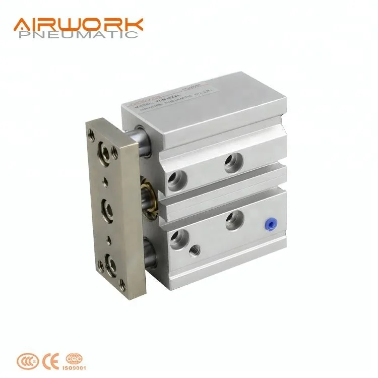 TCM AIRTAC компактный трехвальный пневматический стандартный воздушный цилиндр с направляющим стержнем