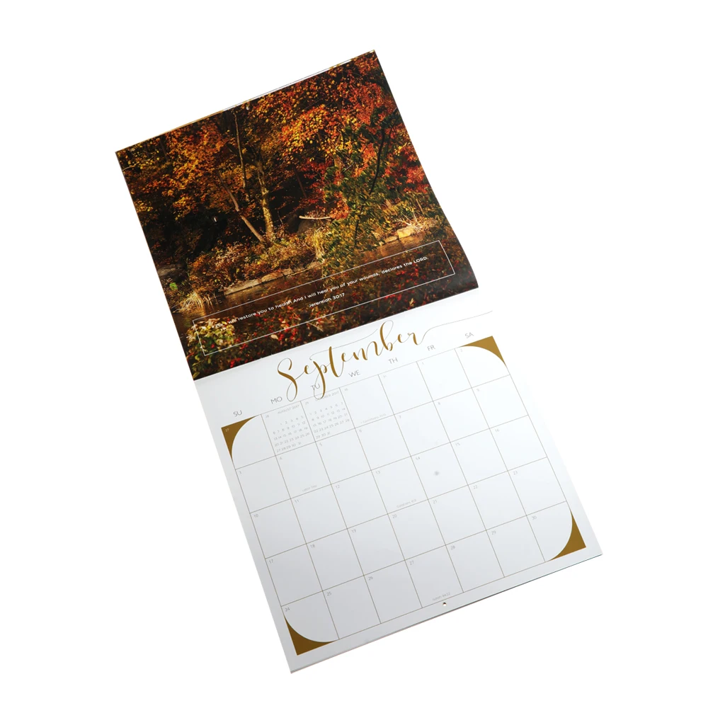 Hot sale full color custom 2024 wall calendar printing