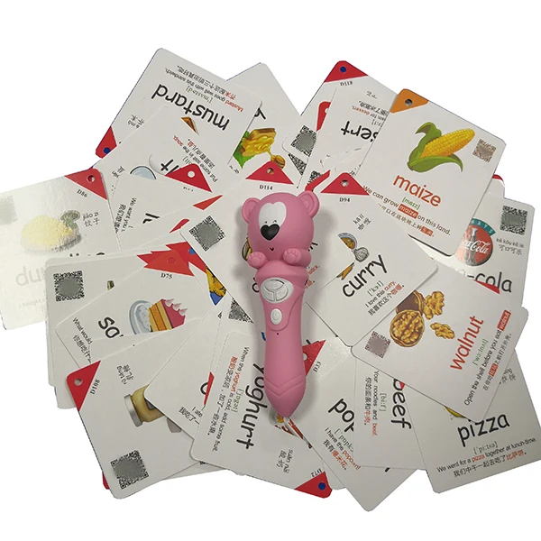 talking pen device for kids with flash cards