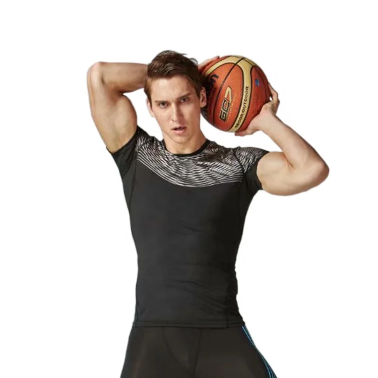 Ptsports wholesale printing cool dry men fitness gym T-shirt active jogging worket shirt