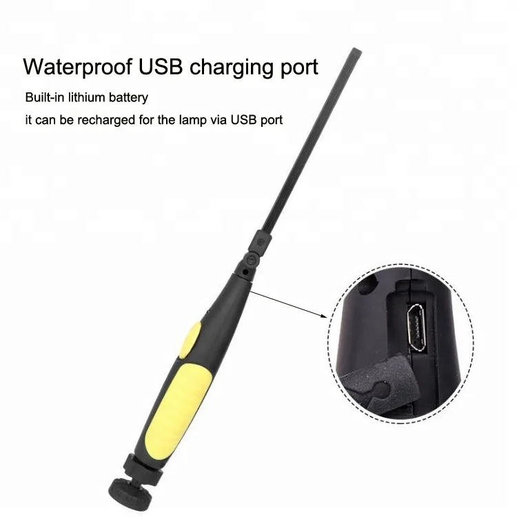 Adjustable Arm Car Repairing Light Rechargeable Auto Cob Led Work Lamp