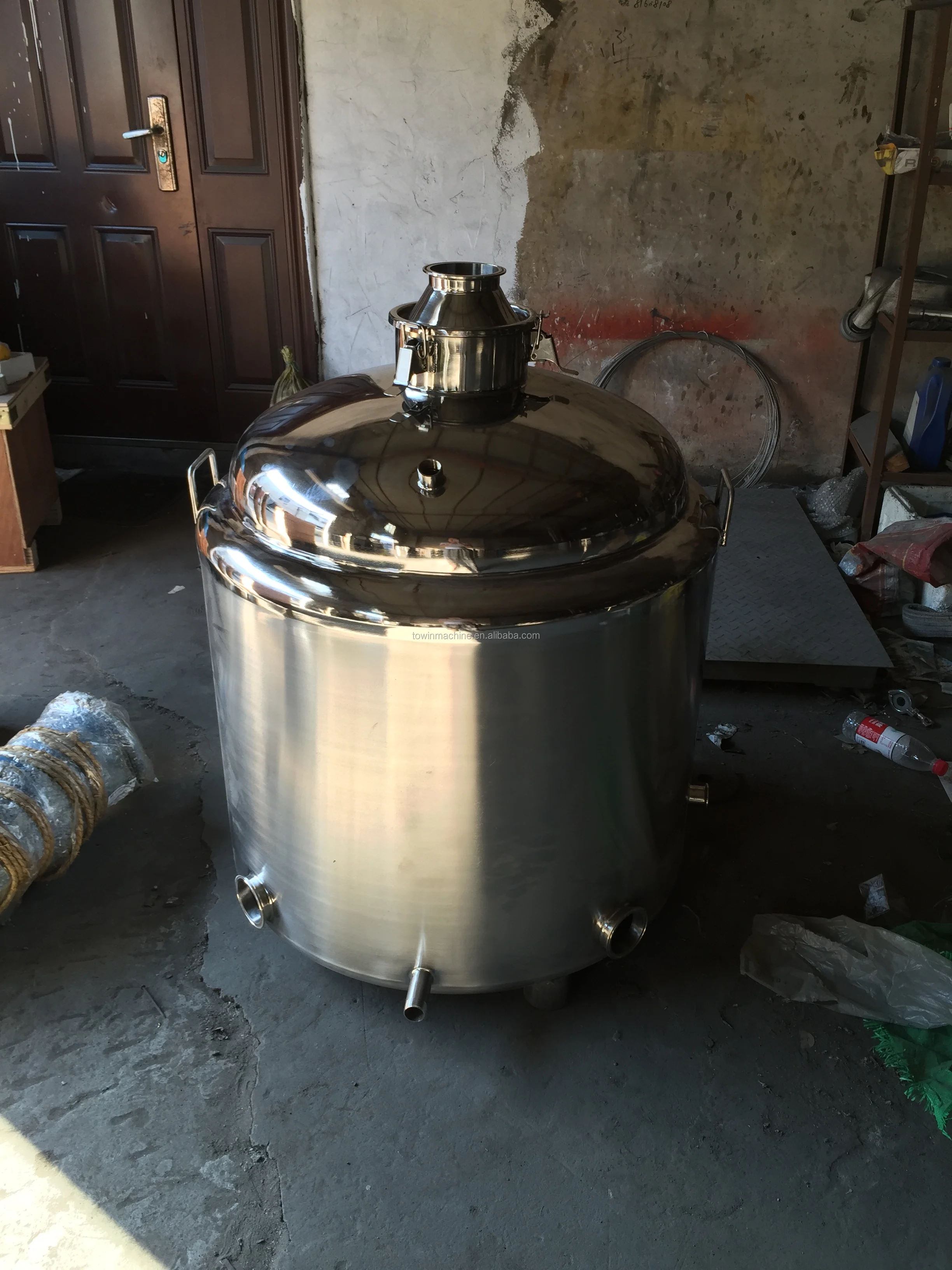 Hot sale 200L steam jacket stainless steel pot still boiler