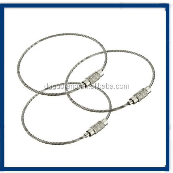 Luggage Name Tag / Waterproof and Weatherproof Stainless Steel Wire Key Ring