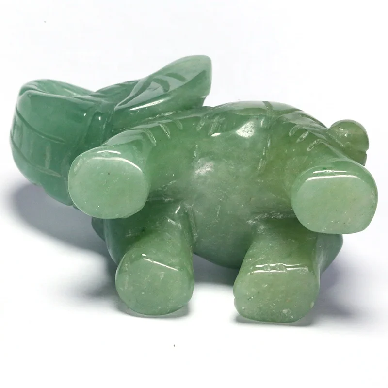 Wholesale quality green Aventurine  jade elephant sculpture home decoration