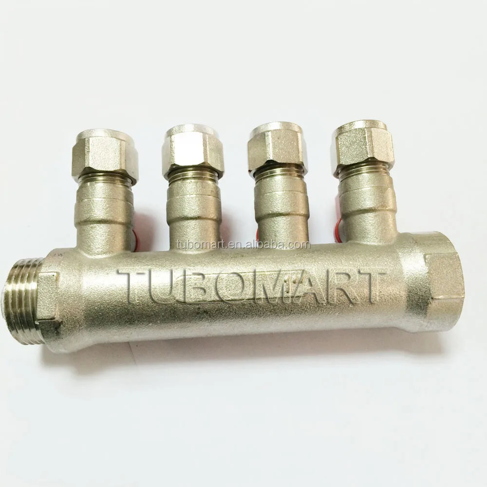 TUBOMART OEM factory manufacture plumbing brass distributor brass manifolds valves for pex pipe fittings hot water tool