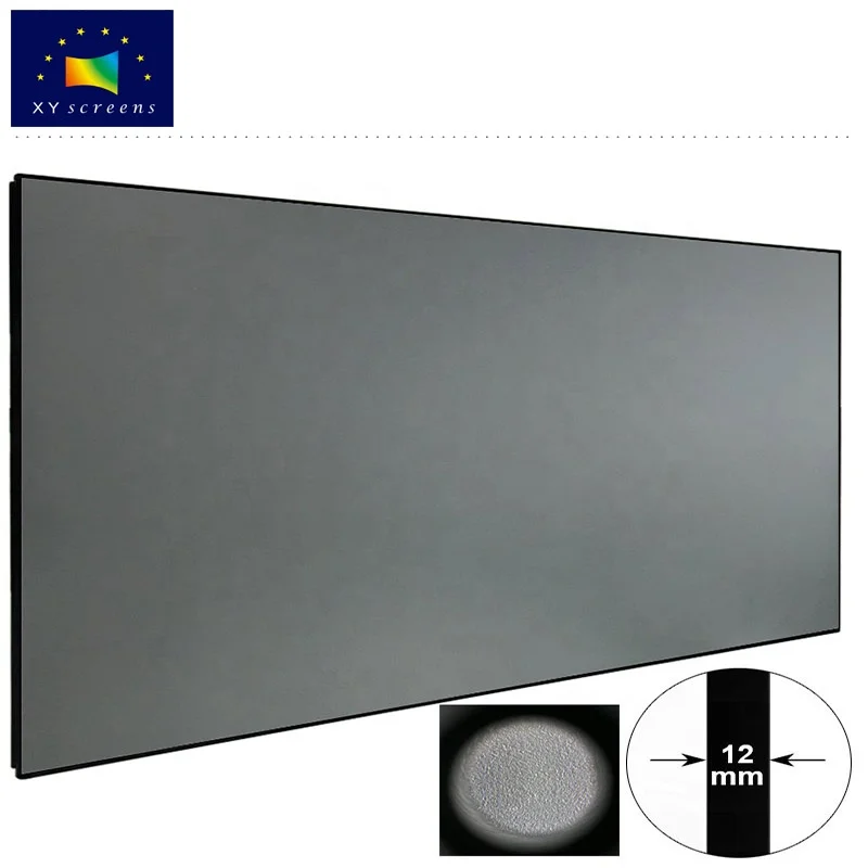 xy screen 100 inch ALR high gain black diamond thin frame projector projection screen for home theater living roon office