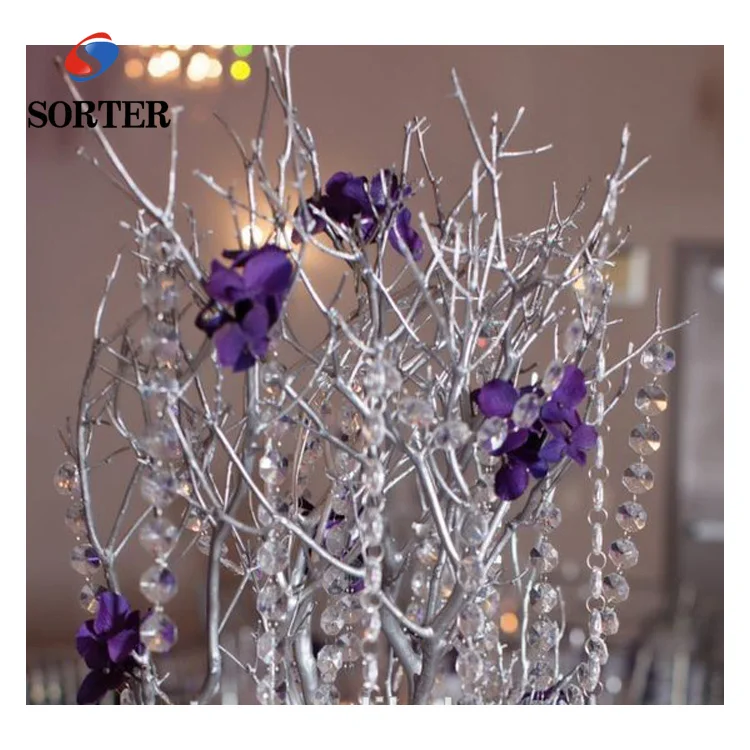 Wedding Crystal Tree crystal with hanging garland