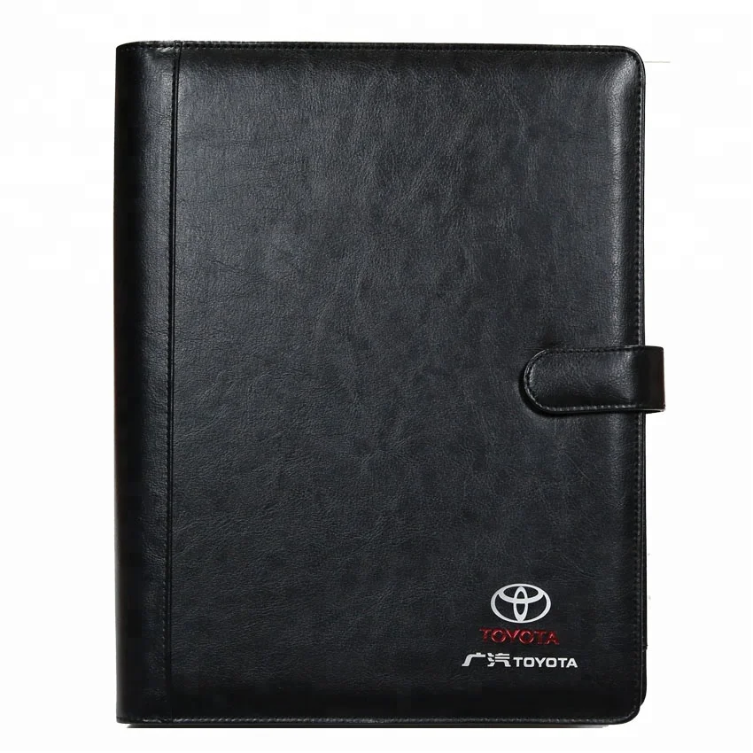 
Custom logo 9 bit calculator A4 clip file folder with closure 