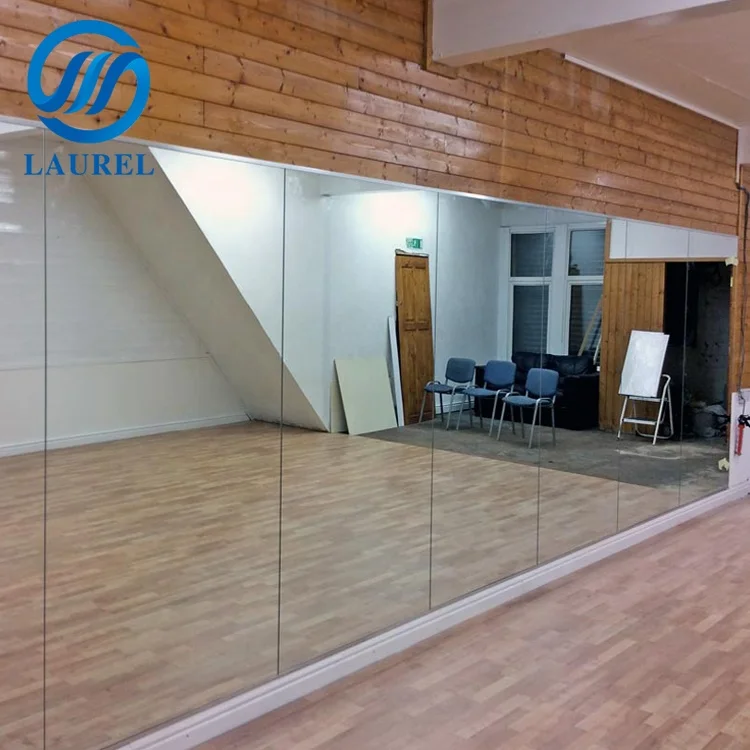 U grooved glass 5mm crystal  colored mirror glass wall building glass