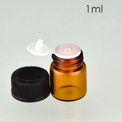 High-quality empty 5ml amber glass essential oil bottle