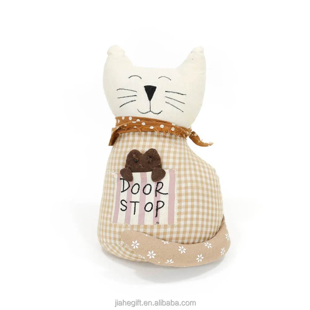 high quality durable stuffed cartoon animals decorative textile door stop