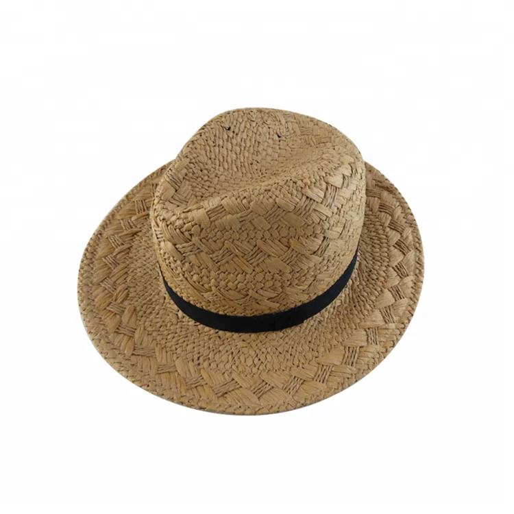 Panama Man Summer Brim Straw hat Fedora Beach Trilby Sun Hats For Male
