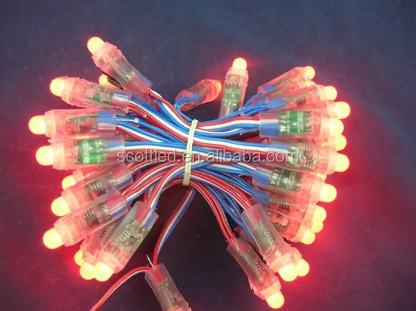 Waterproof 12mm WS2811 RGB LED Pixel/Pixel LED/UCS1903 LED Pixel Light; round shape; 5v: ip68