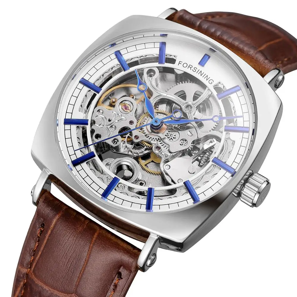 China wholesale brand FORSINING 3 ATM water resistant watch casual fashion skeleton male watch